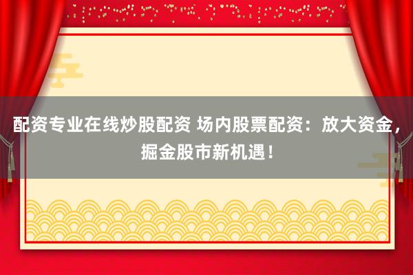 配资专业在线炒股配资 场内股票配资：放大资金，掘金股市新机遇！