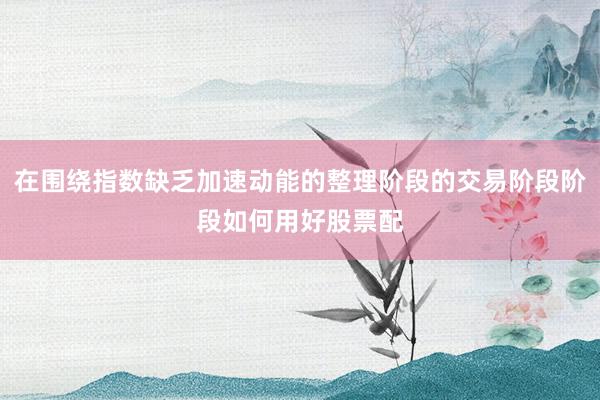 在围绕指数缺乏加速动能的整理阶段的交易阶段阶段如何用好股票配